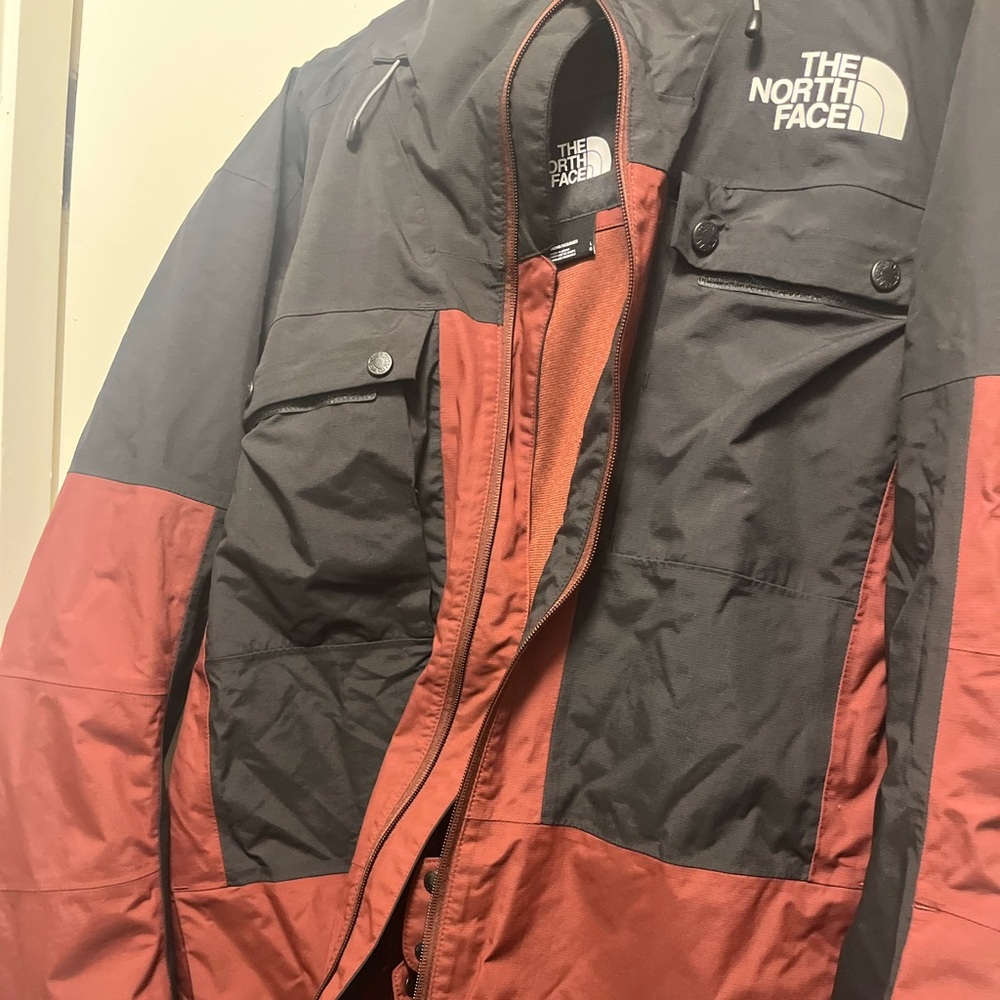 The North Face Men's Black & Rust Red Ski Jacket